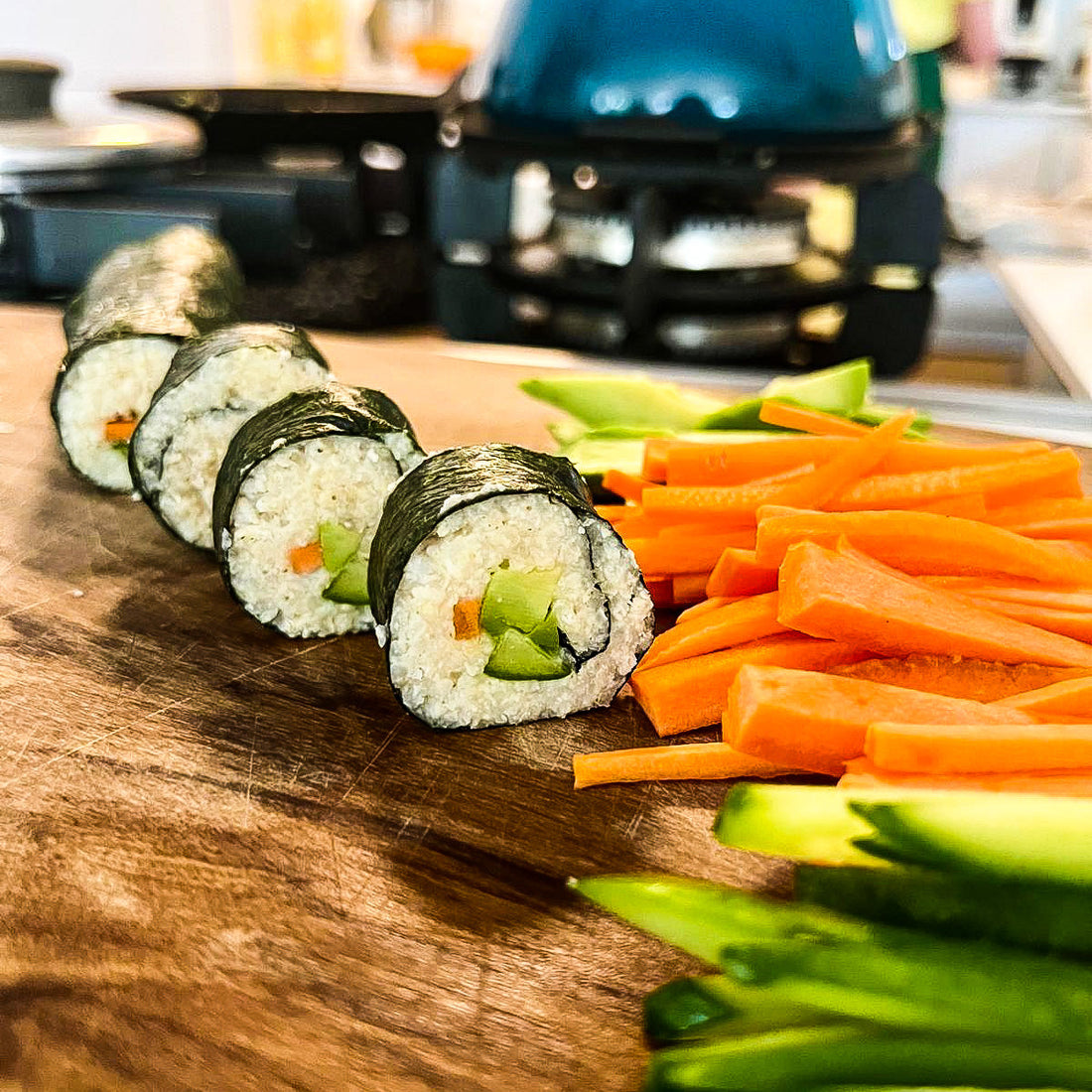 Hirse Sushi mit Gemüse