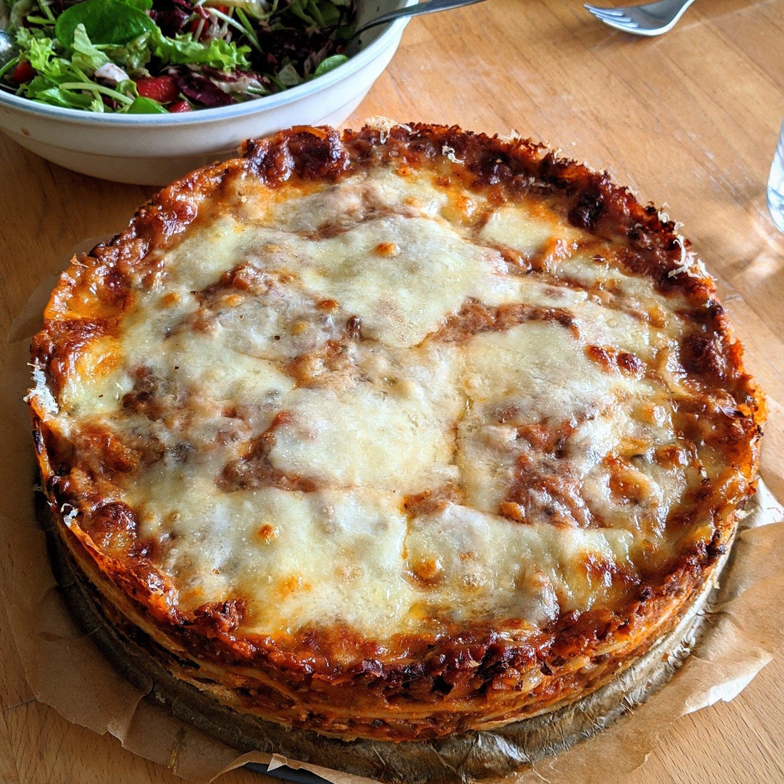 Spaghetti-Torte mit Dinkel-Spaghetti